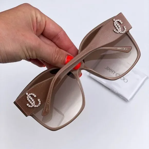? Jimmy Choo Noemi/S KON HA Sunglasses Nude Glitter Brown  display picture 1